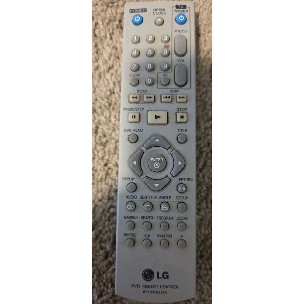 LG 6711R1N167A DVD Remote Control LGDVB418  LDA511
